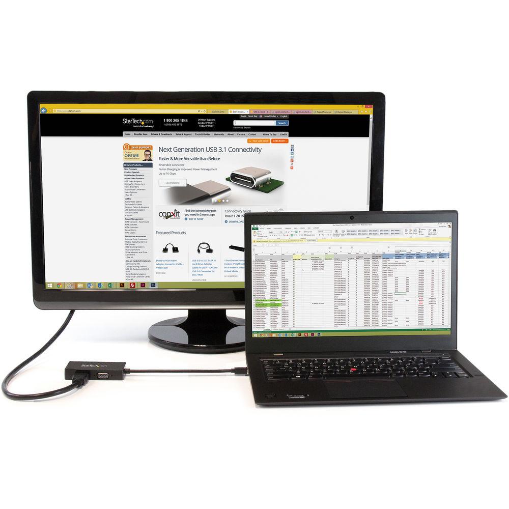 StarTech 3-in-1 Mini DisplayPort to VGA DVI HDMI Travel Converter