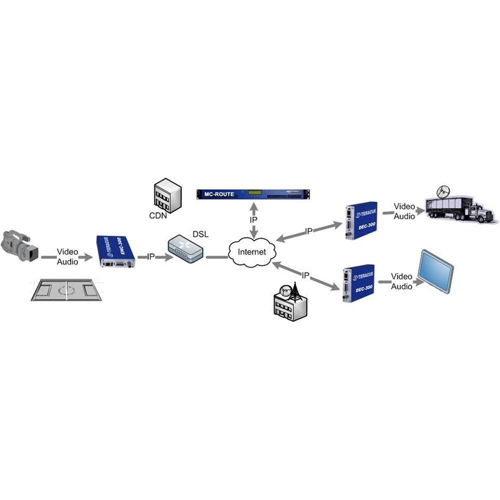 Teracue DEC-300 H.264 MPEG-2 HD SD Portable Decoder with Embedded Audio