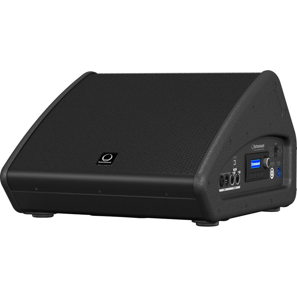 Turbosound FLASHLINE Series TFM122M-AN 12" 2-Way Co-Axial 2500W Stage Monitor with Klark Teknik DSP Technology and ULTRANET