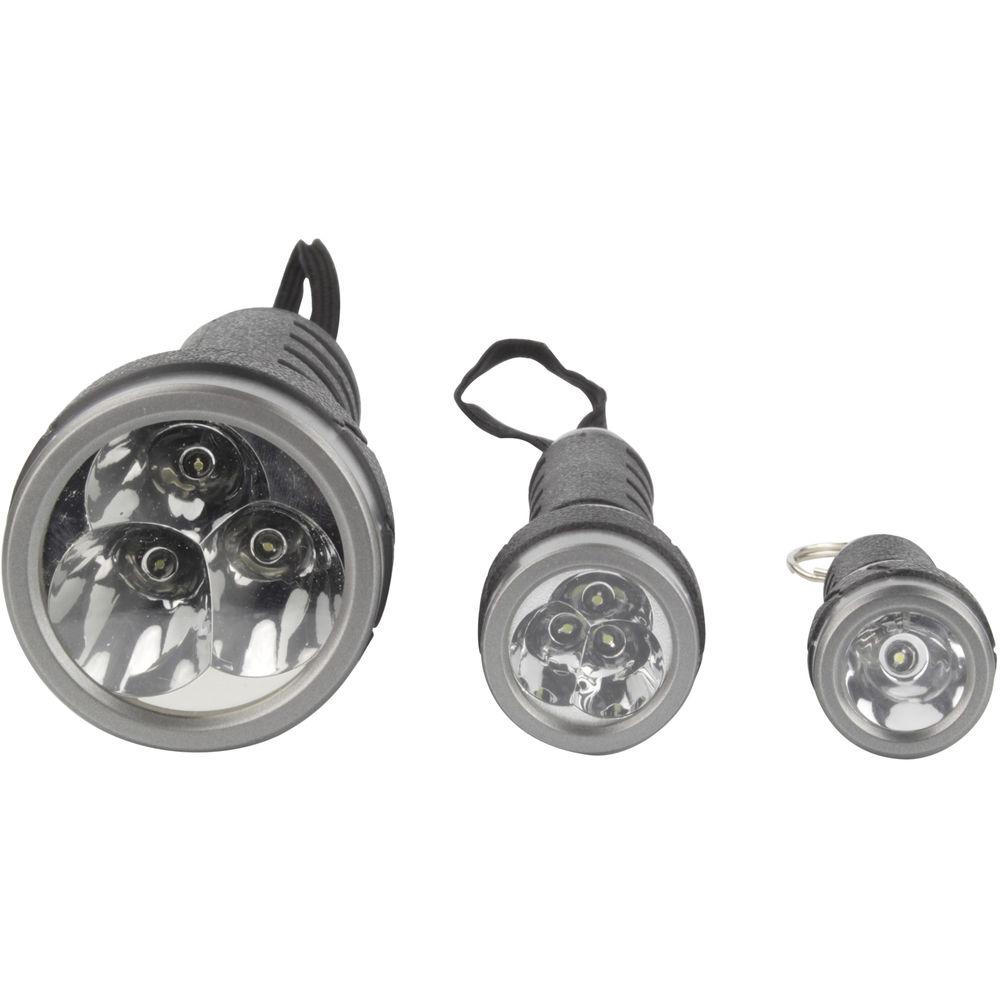 Ansmann Three Flashlight Set with Rubberized Grip