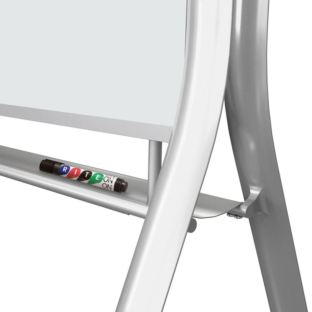 Best Rite Visionary Curve Mobile Magnetic Glass Whiteboard
