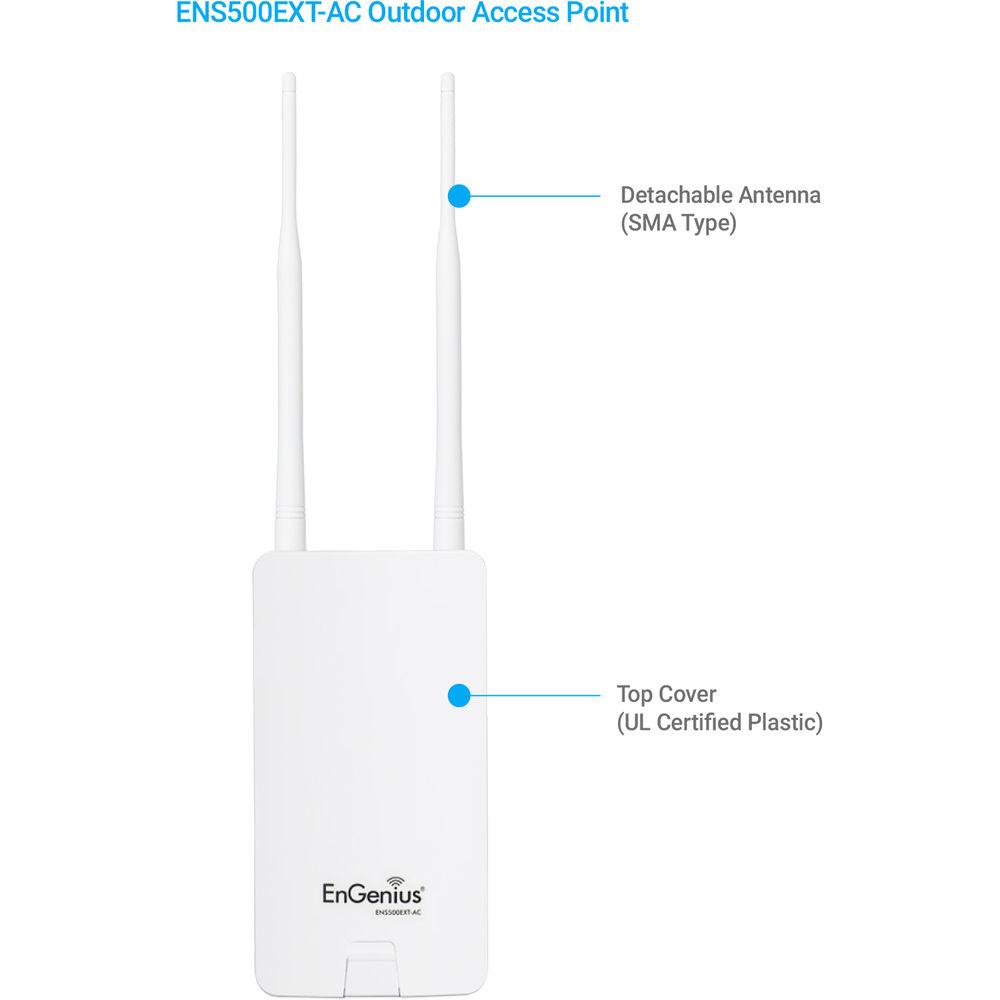 EnGenius ENS500EXT-AC EnTurbo Advanced Wave 2 11ac 5GHz Wireless Outdoor Access Point