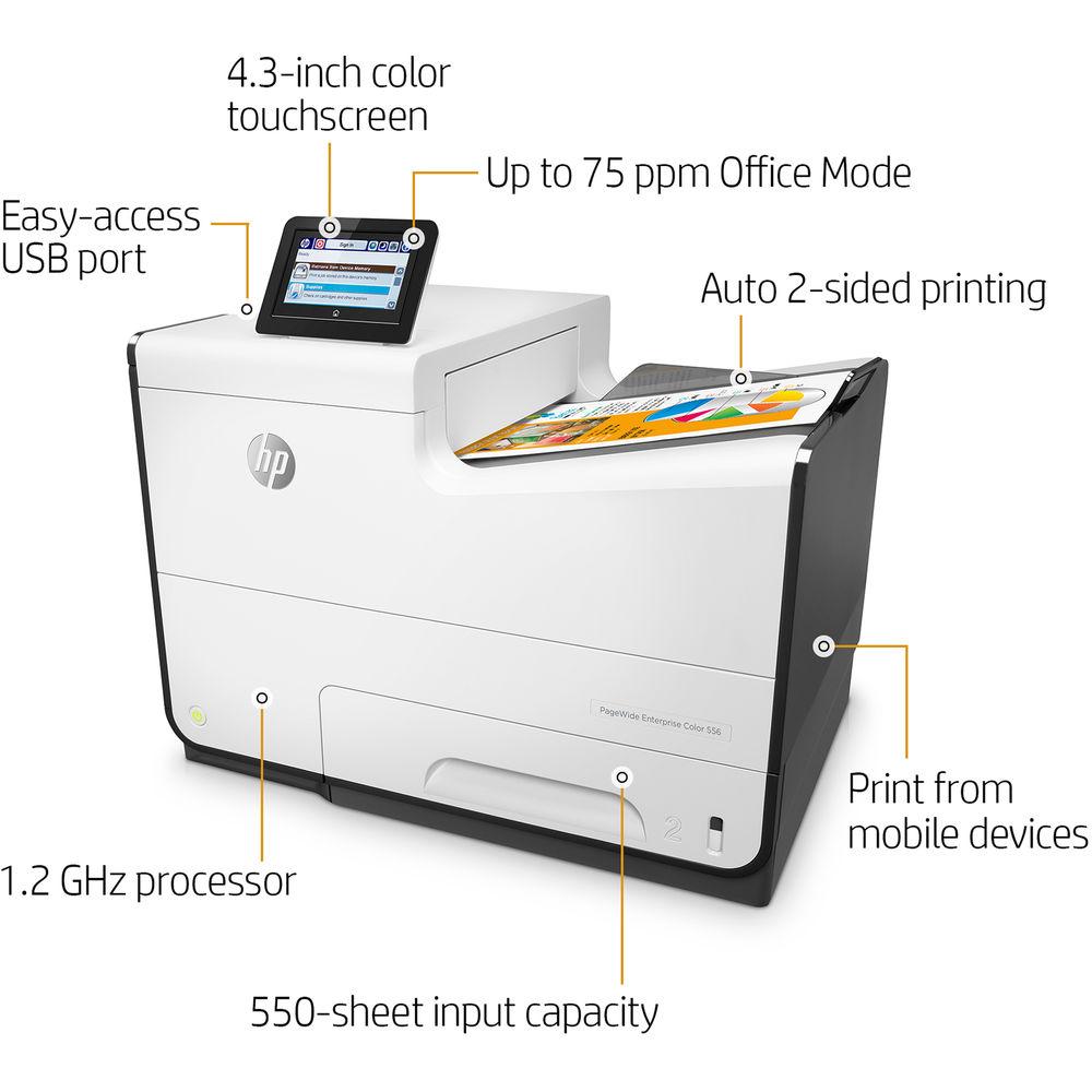 HP PageWide Enterprise Color 556dn Inkjet Printer