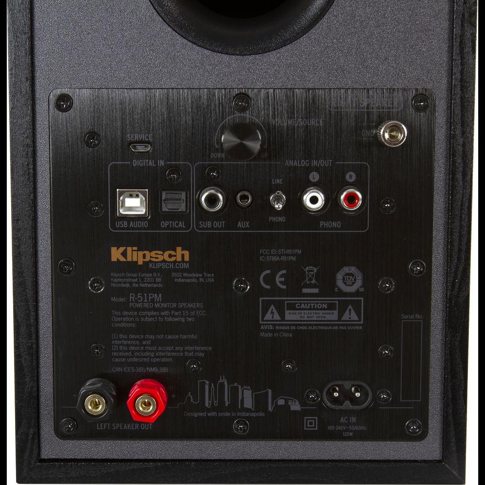 Klipsch R-51PM 2-Way Powered Bluetooth Bookshelf Speakers, Klipsch, R-51PM, 2-Way, Powered, Bluetooth, Bookshelf, Speakers