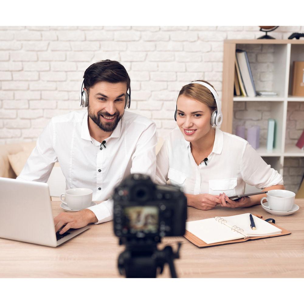 Polsen MO-IDL2 Dual Lavalier Condenser Microphones with DSLR Smartphone Switch