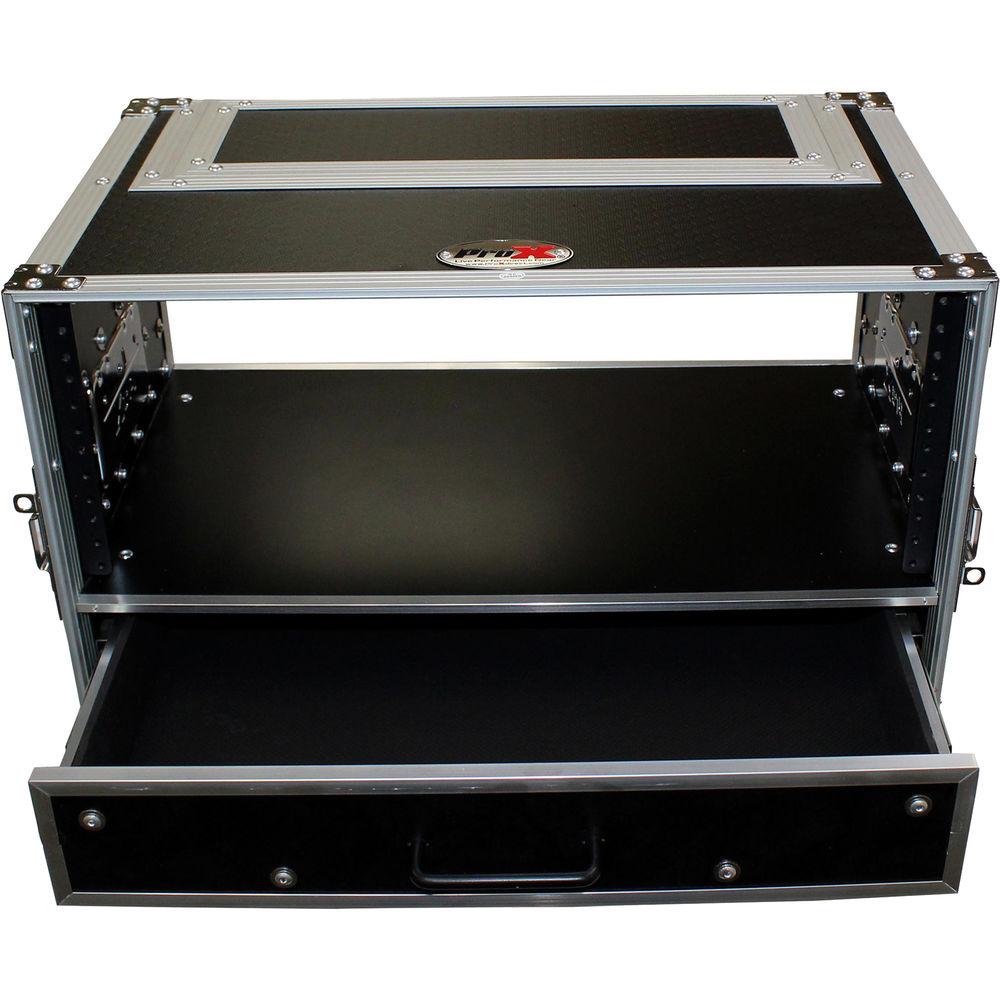 ProX 4-RU Rack Case with 2-RU Rack Drawer
