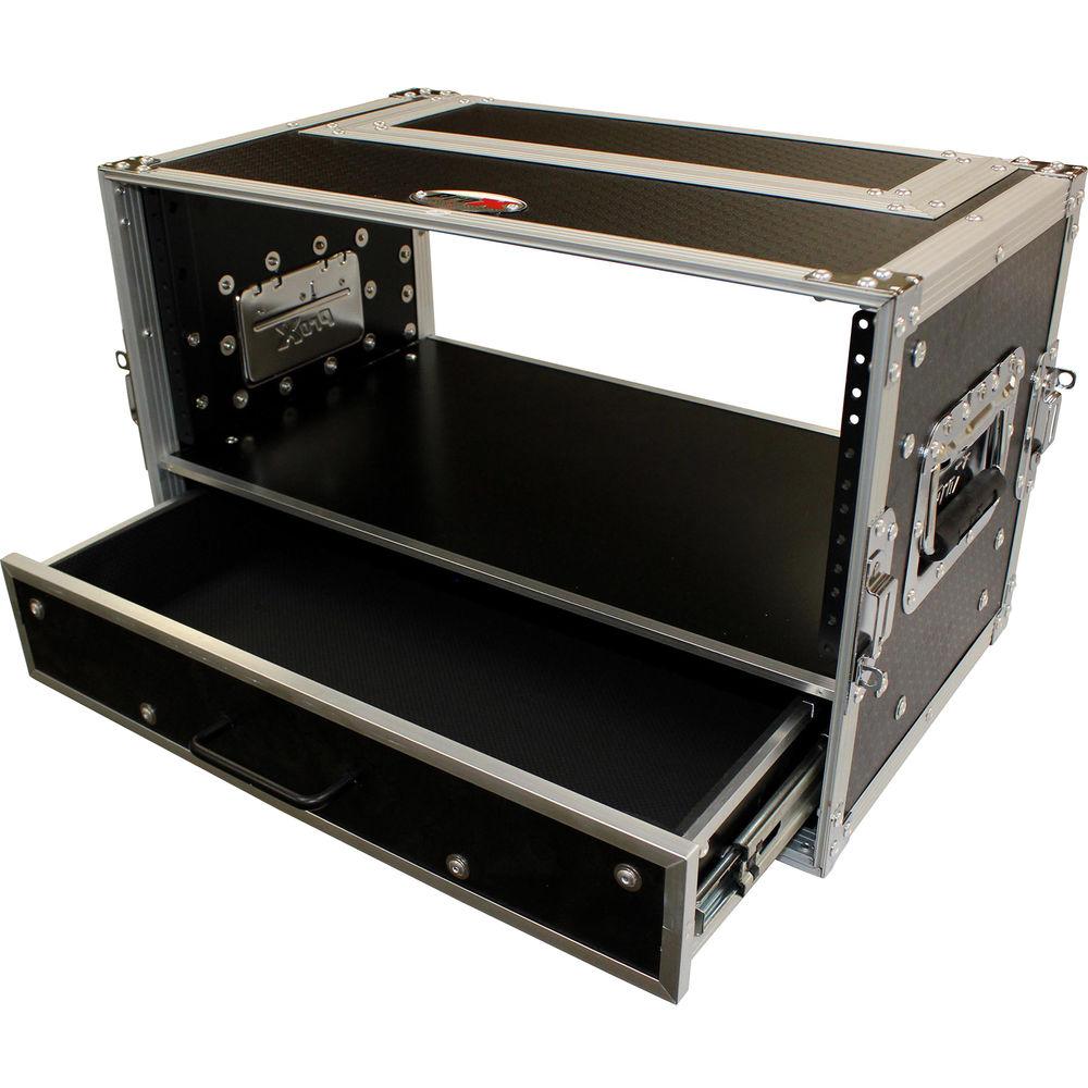 ProX 4-RU Rack Case with 2-RU Rack Drawer