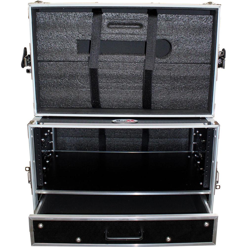 ProX 4-RU Rack Case with 2-RU Rack Drawer