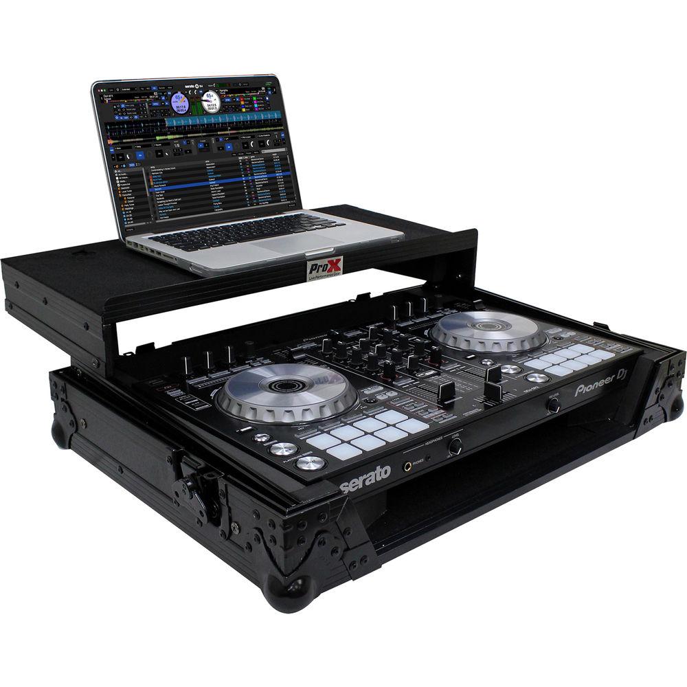ProX Flight Case for Pioneer DDJ-SR2 Controller with Laptop Shelf and LED Kit