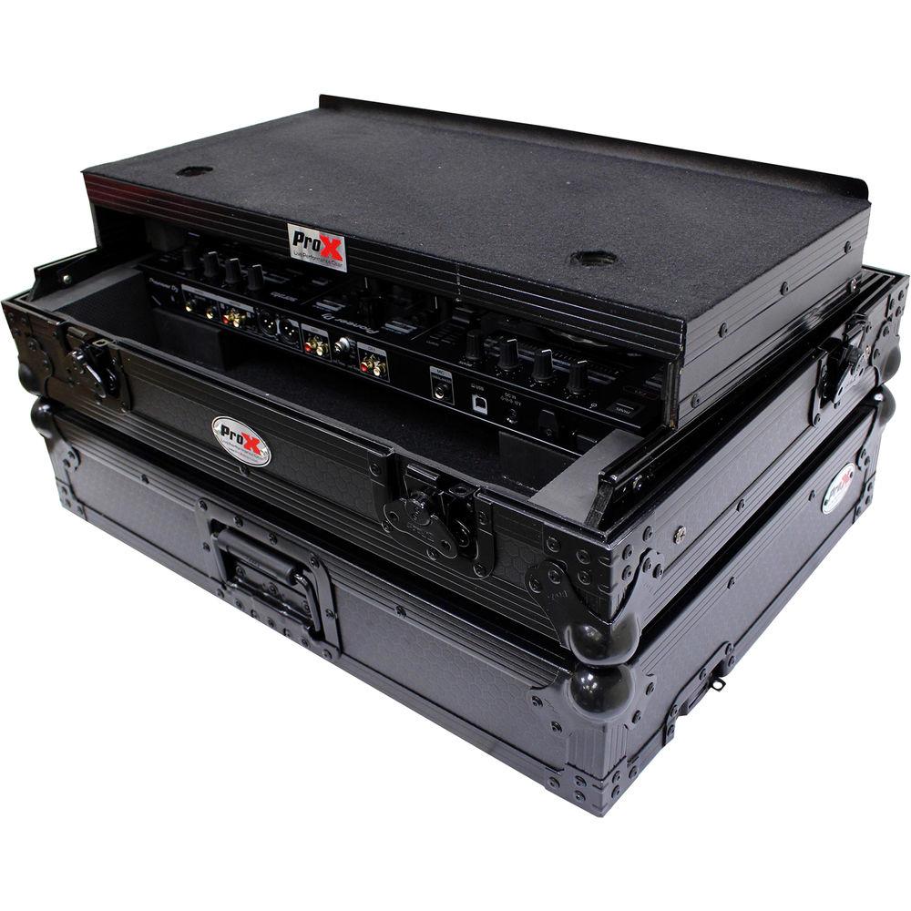 ProX Flight Case for Pioneer DDJ-SR2 Controller with Laptop Shelf and LED Kit