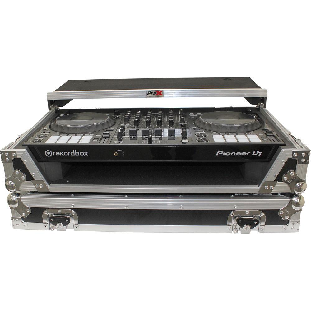 ProX Flight Case for Pioneer DDJ100 Controller with Laptop Shelf and Wheels