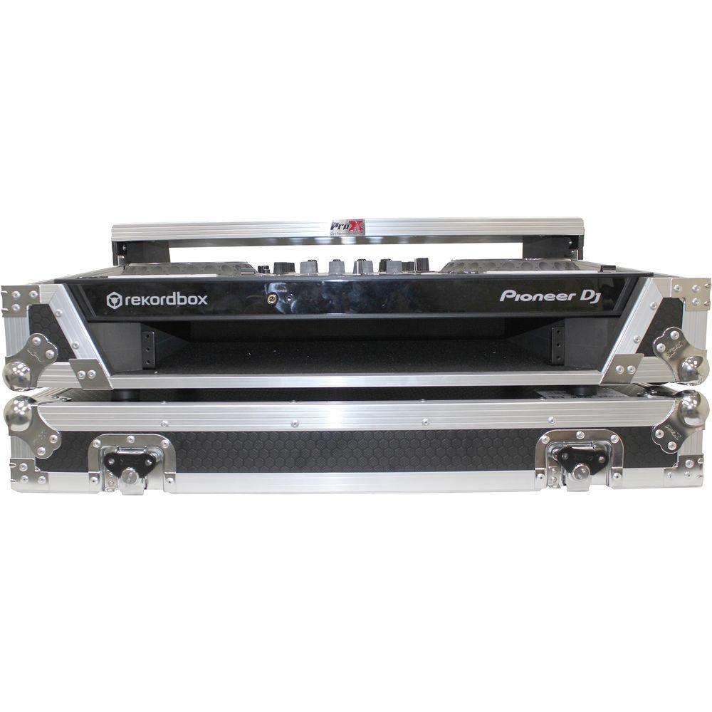 ProX Flight Case for Pioneer DDJ100 Controller with Laptop Shelf and Wheels