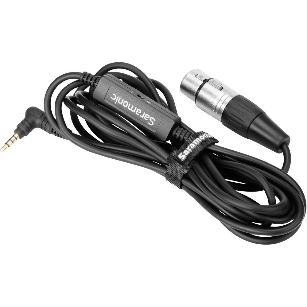 Saramonic SR-XLR35 XLR Female to 3.5mm TRRS Microphone Cable for DSLR Cameras and Smartphones