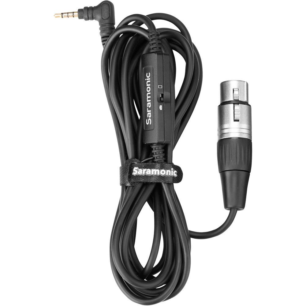Saramonic SR-XLR35 XLR Female to 3.5mm TRRS Microphone Cable for DSLR Cameras and Smartphones