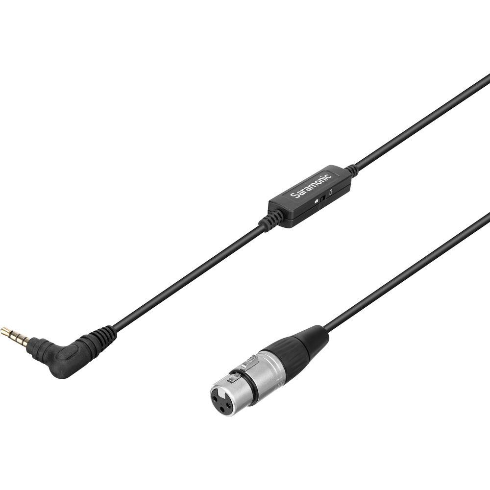 Saramonic SR-XLR35 XLR Female to 3.5mm TRRS Microphone Cable for DSLR Cameras and Smartphones