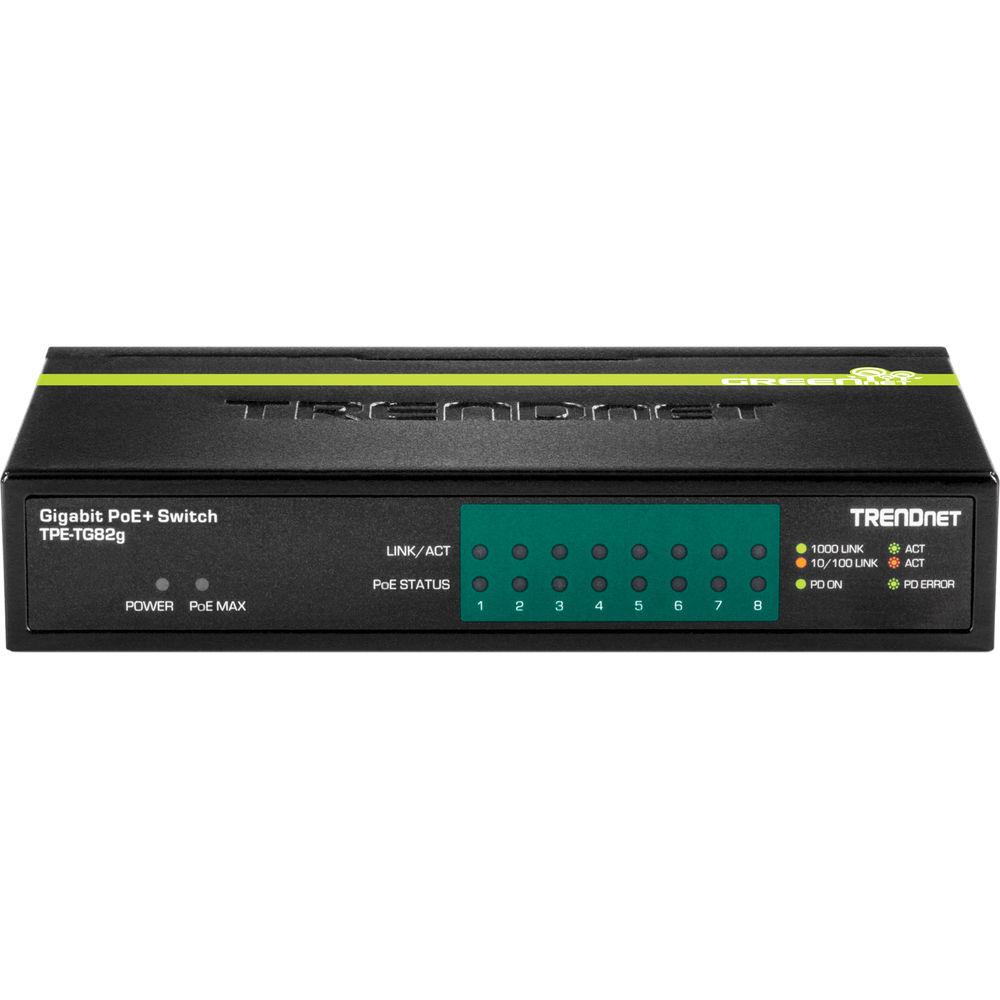 TRENDnet TPE-TG82G 8-Port Gigabit PoE Unmanaged Switch