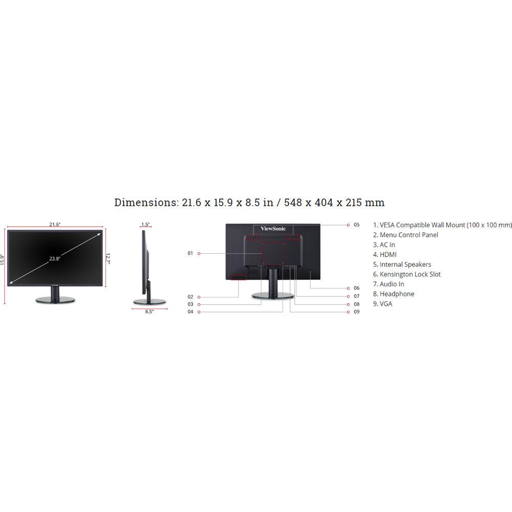 ViewSonic VA2419-SMH 24" 16:9 IPS Monitor