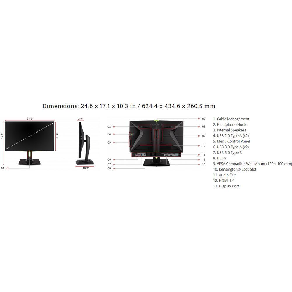 ViewSonic XG2760 27" 16:9 LCD Gaming Monitor