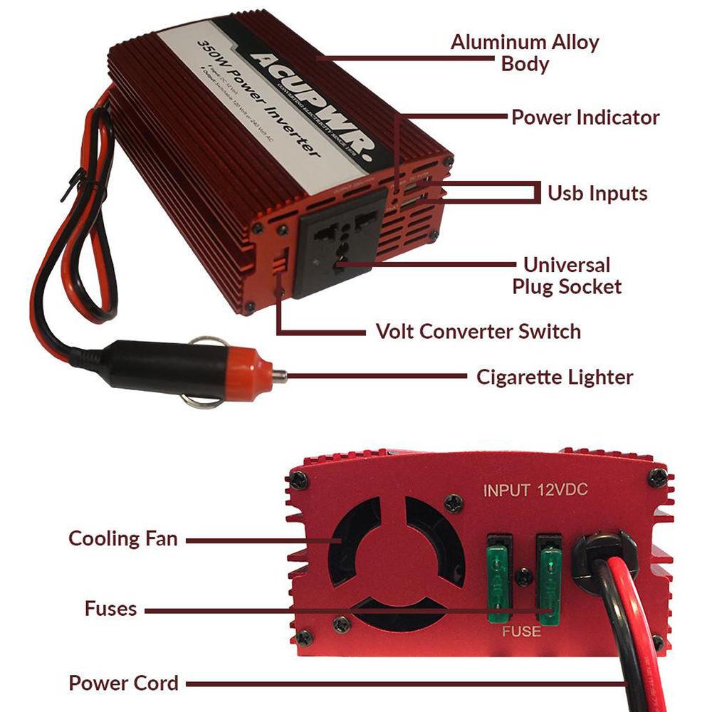 ACUPWR C350D Travel Car Power Inverter
