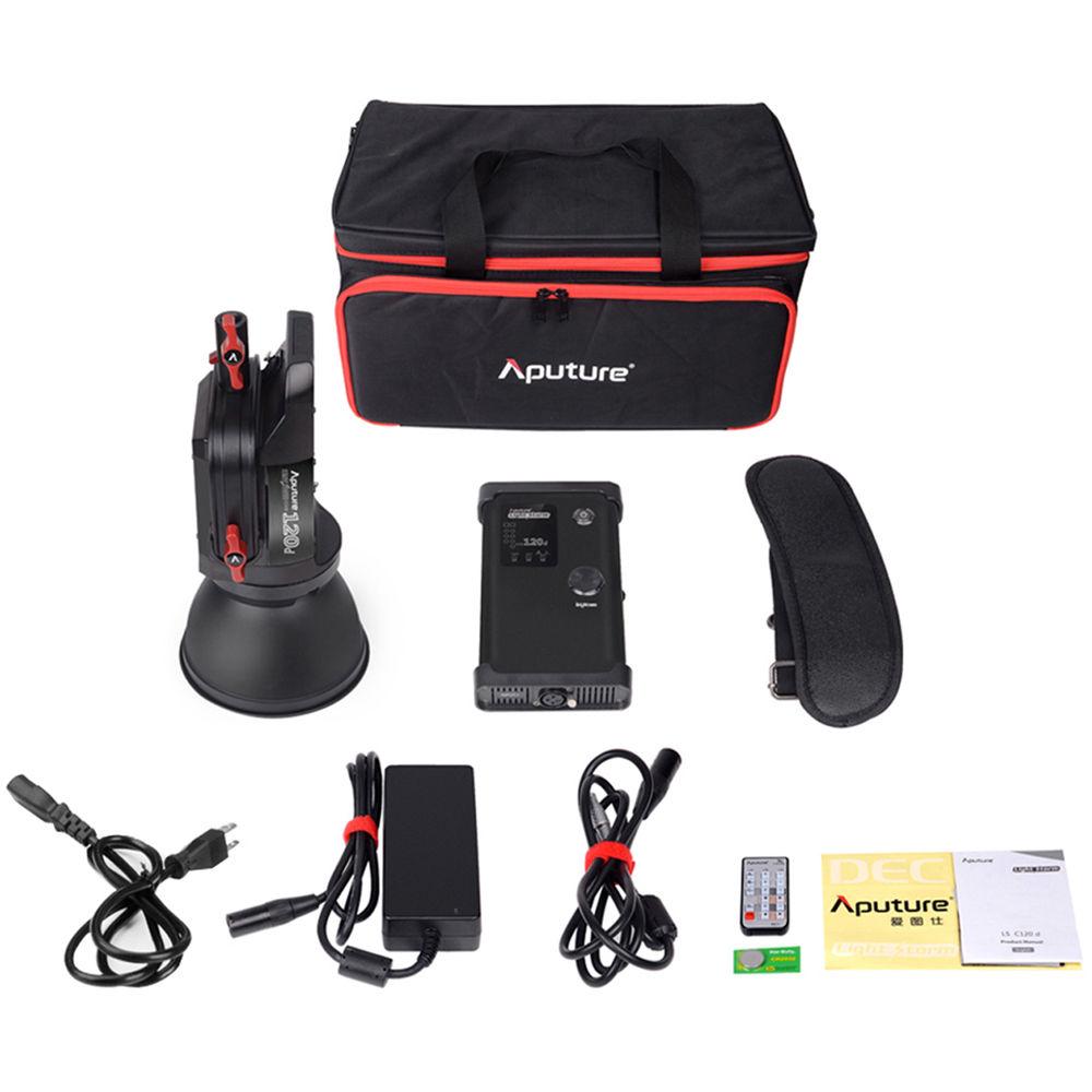 Aputure Light Storm LS C120d Daylight LED Light Kit with Gold Mount Battery Plate