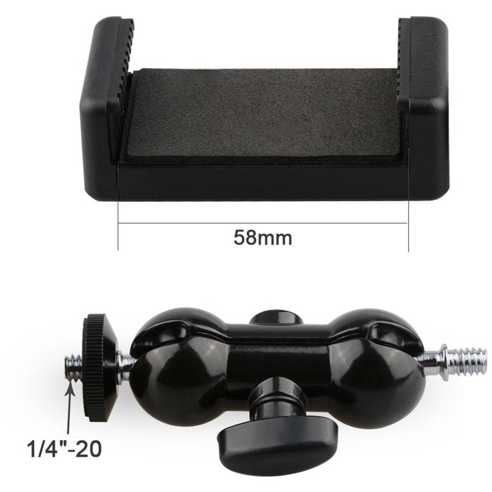 CAMVATE 360 Degree Swivel Ball Head Mount & Phonetrap Holder for Select Smartphones