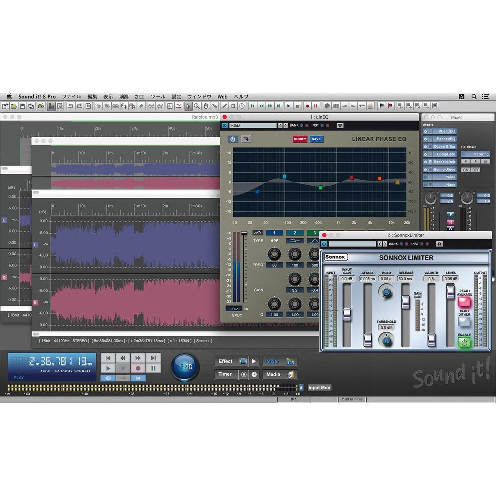 Internet Co. Sound it! 8 Pro Audio Editing and Mastering Suite with Sonnox Restoration Plug-Ins