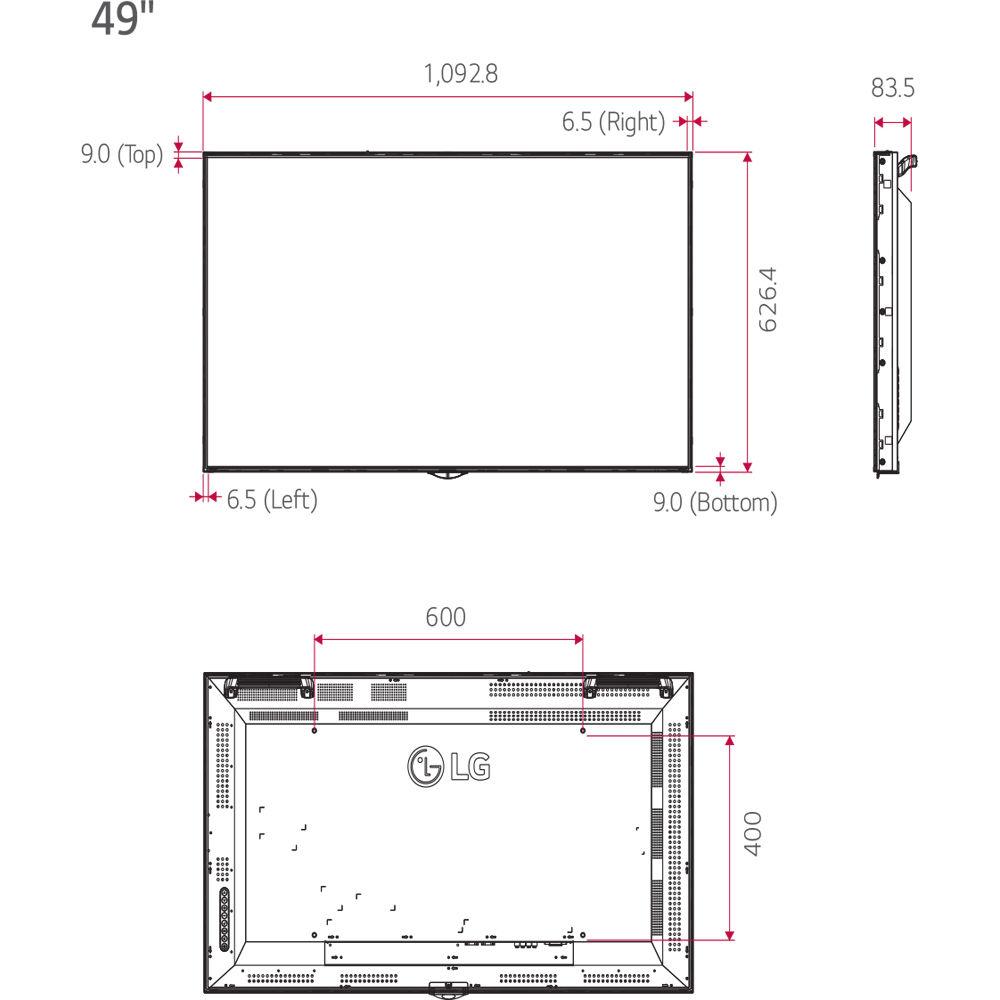 LG 49XS2E-B 49" FHD Out-Door Set Commercial Digital Signage Display