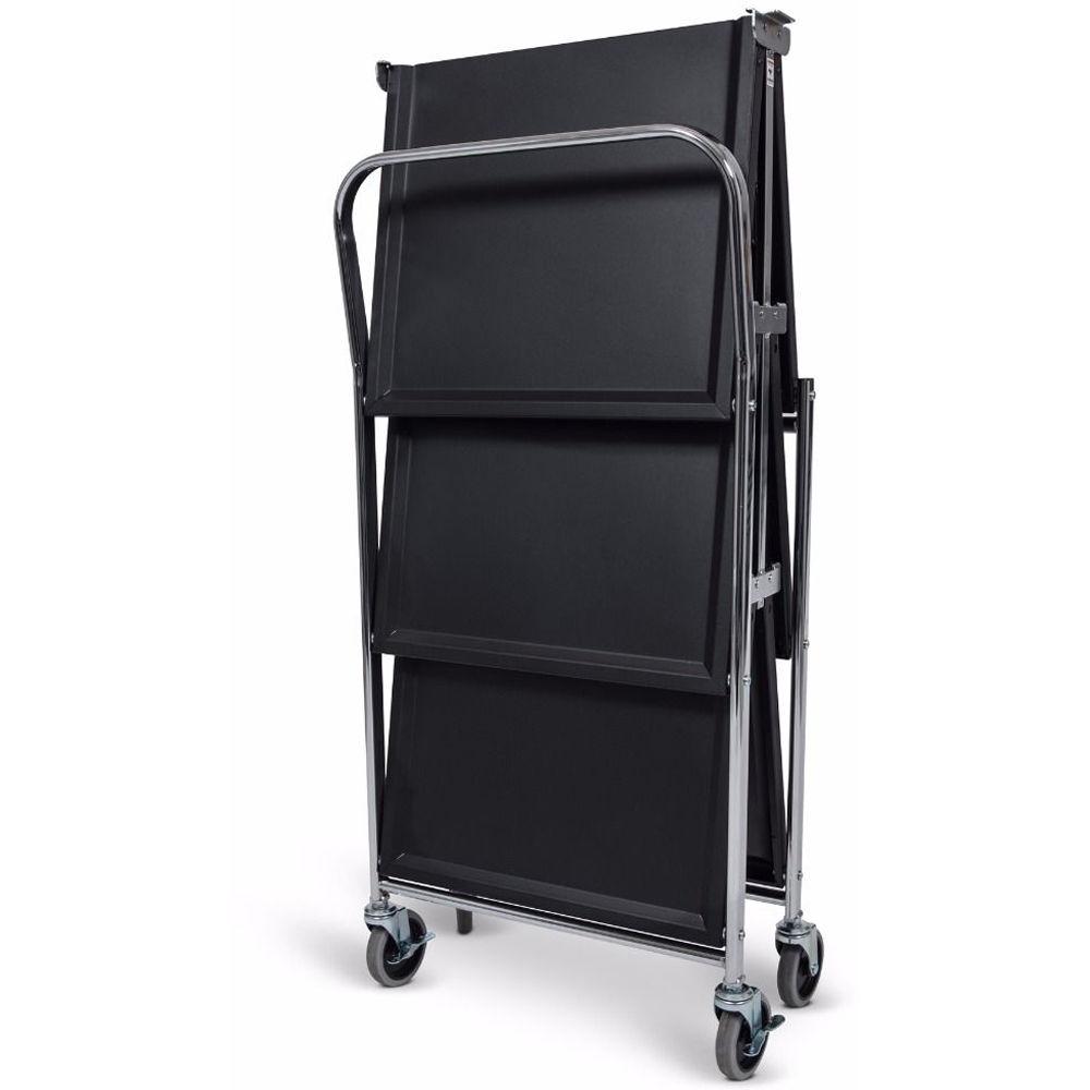 Luxor Three-Shelf Collapsible Metal Utility Cart