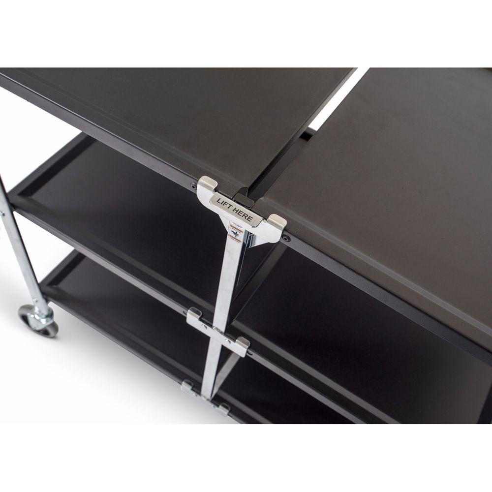 Luxor Three-Shelf Collapsible Metal Utility Cart