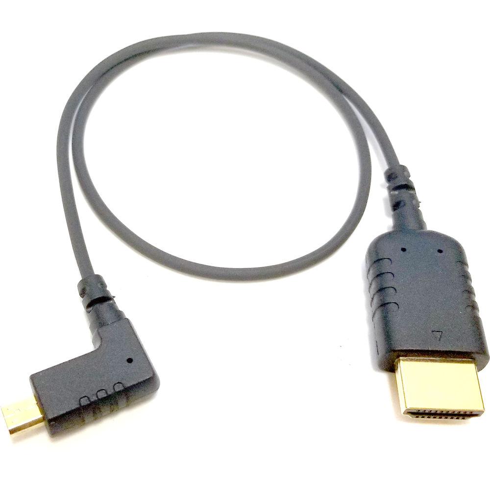 8Sinn eXtraThin Micro-HDMI to HDMI Male Cable with Angled Connector