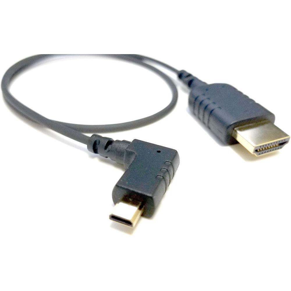 8Sinn eXtraThin Micro-HDMI to HDMI Male Cable with Angled Connector