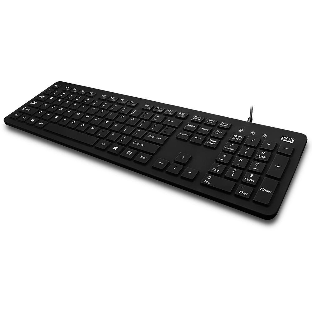 Adesso Antimicrobial Waterproof Desktop Keyboard