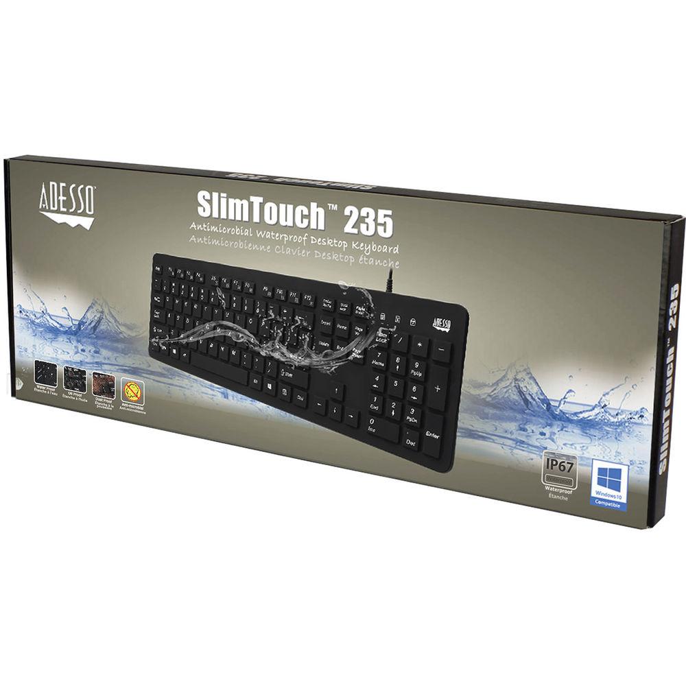 Adesso Antimicrobial Waterproof Desktop Keyboard
