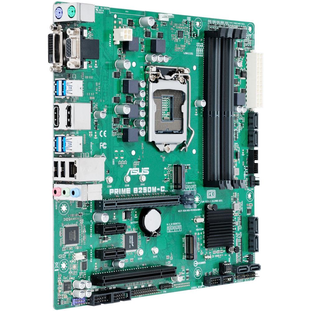 ASUS Prime B250M-C CSM LGA 1151 Micro-ATX Motherboard, ASUS, Prime, B250M-C, CSM, LGA, 1151, Micro-ATX, Motherboard