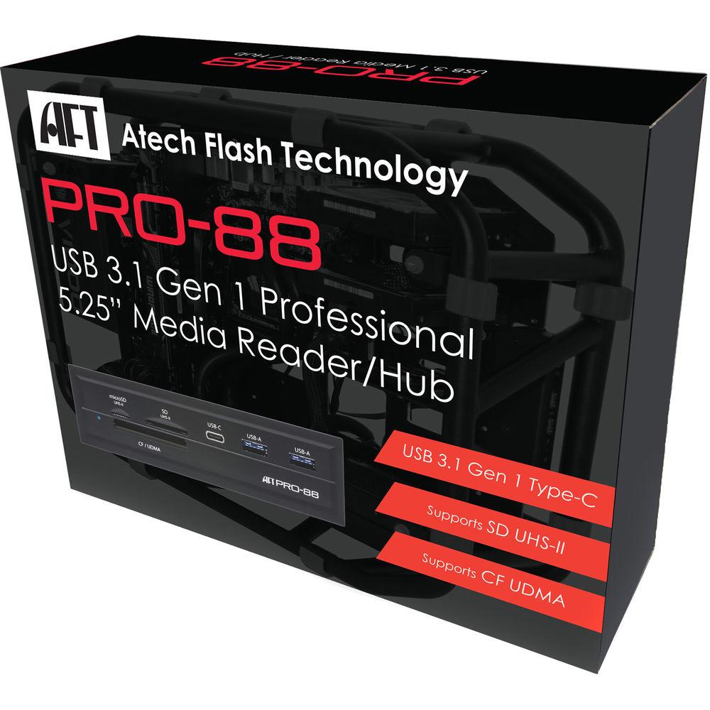 Atech Flash Technology PRO-88 USB 3.1 Gen 1 Professional 5.25" Media Card Reader Hub