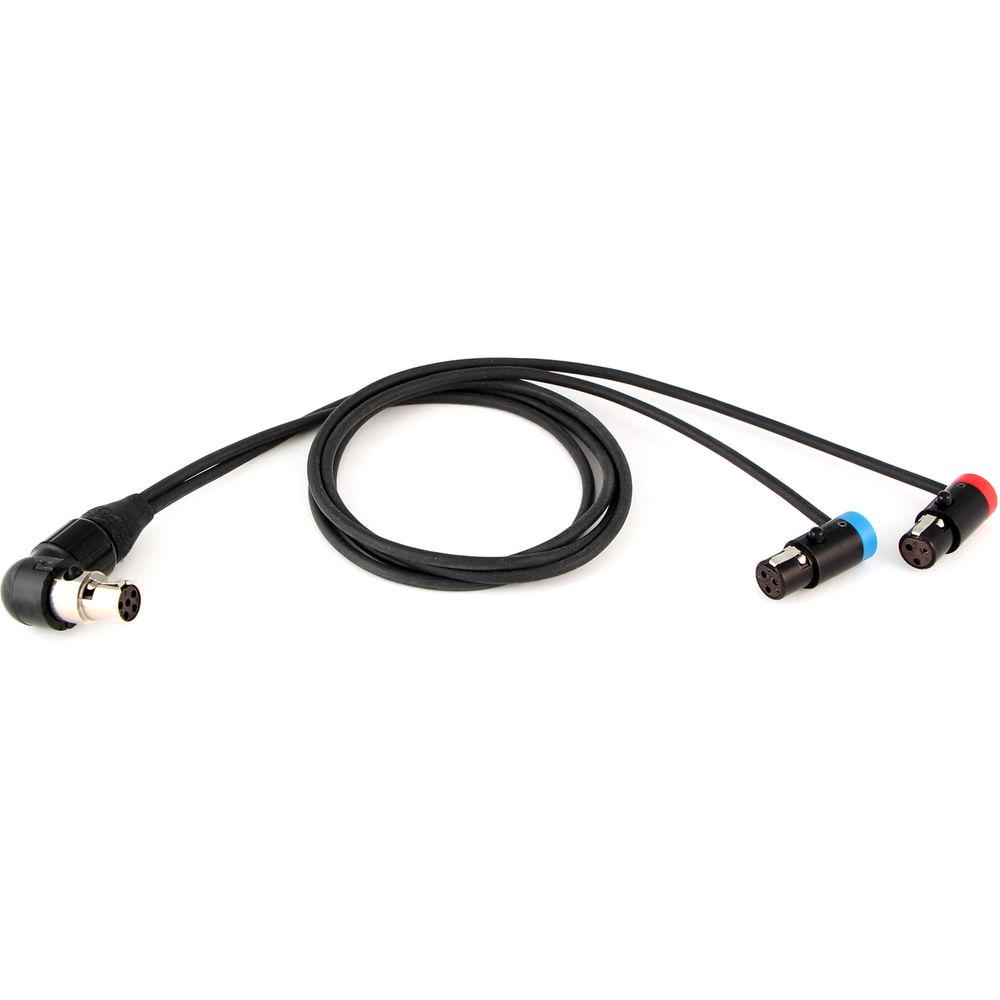 Cable Techniques Right Angle TA5F to Two Low-Profile TA3F Cable for Lectrosonics SRc5P SRb5P Receiver Output
