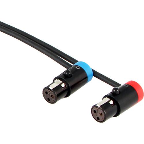 Cable Techniques Right Angle TA5F to Two Low-Profile TA3F Cable for Lectrosonics SRc5P SRb5P Receiver Output