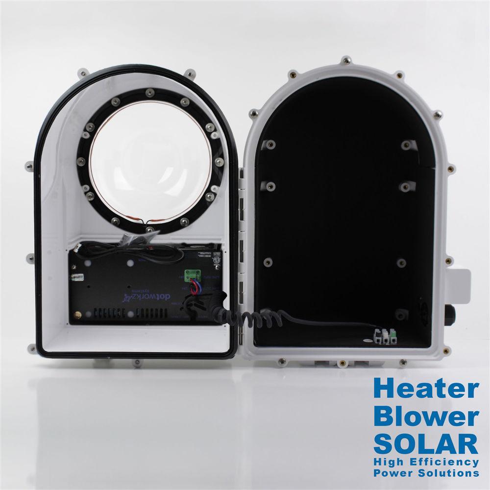 Dotworkz D3 Outdoor Power-Saver Heater Blower Camera Enclosure for Solar Applications