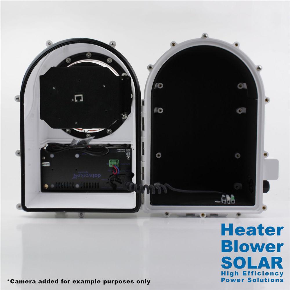 Dotworkz D3 Outdoor Power-Saver Heater Blower Camera Enclosure for Solar Applications