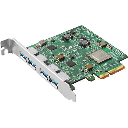 HighPoint RocketU 1344A 4-Port USB 3.1 Gen 2 PCIe 3.0 x4 HBA Controller Card