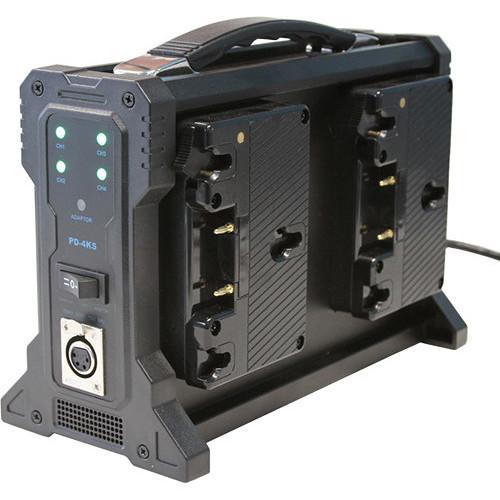 IndiPRO Tools 4x Compact 95Wh Gold Mount Li-Ion Batteries & Quad Pro Charger Kit