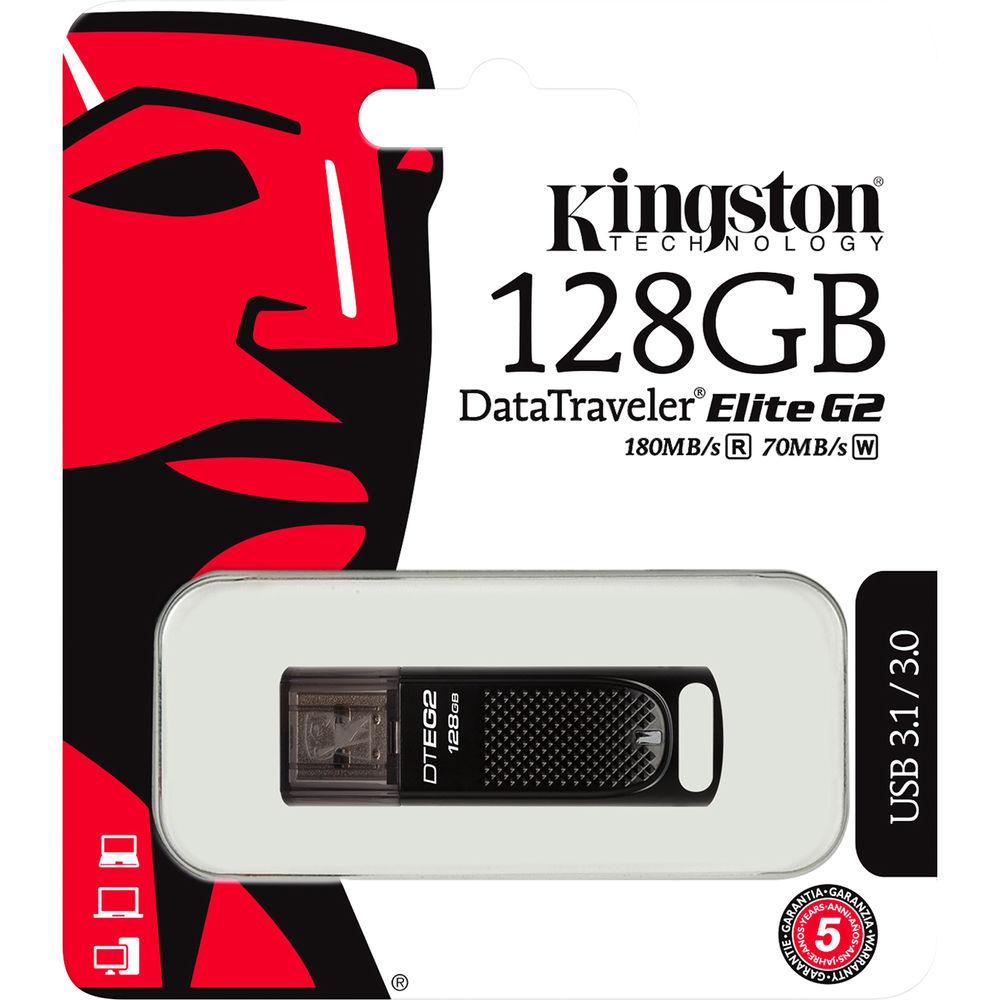Kingston 128GB DataTraveler Elite G2 USB 3.1 Gen 1 Flash Drive
