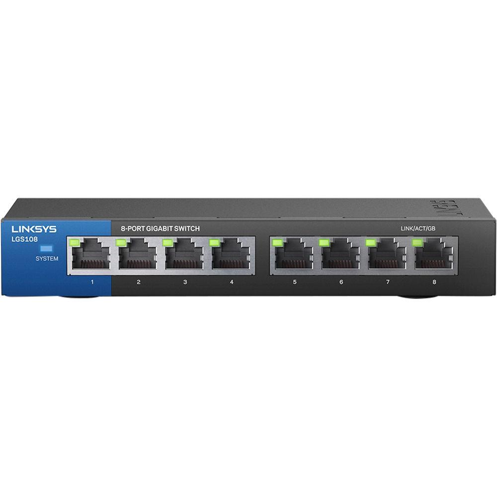 Linksys LGS108 8-Port Unmanaged Gigabit Ethernet Switch