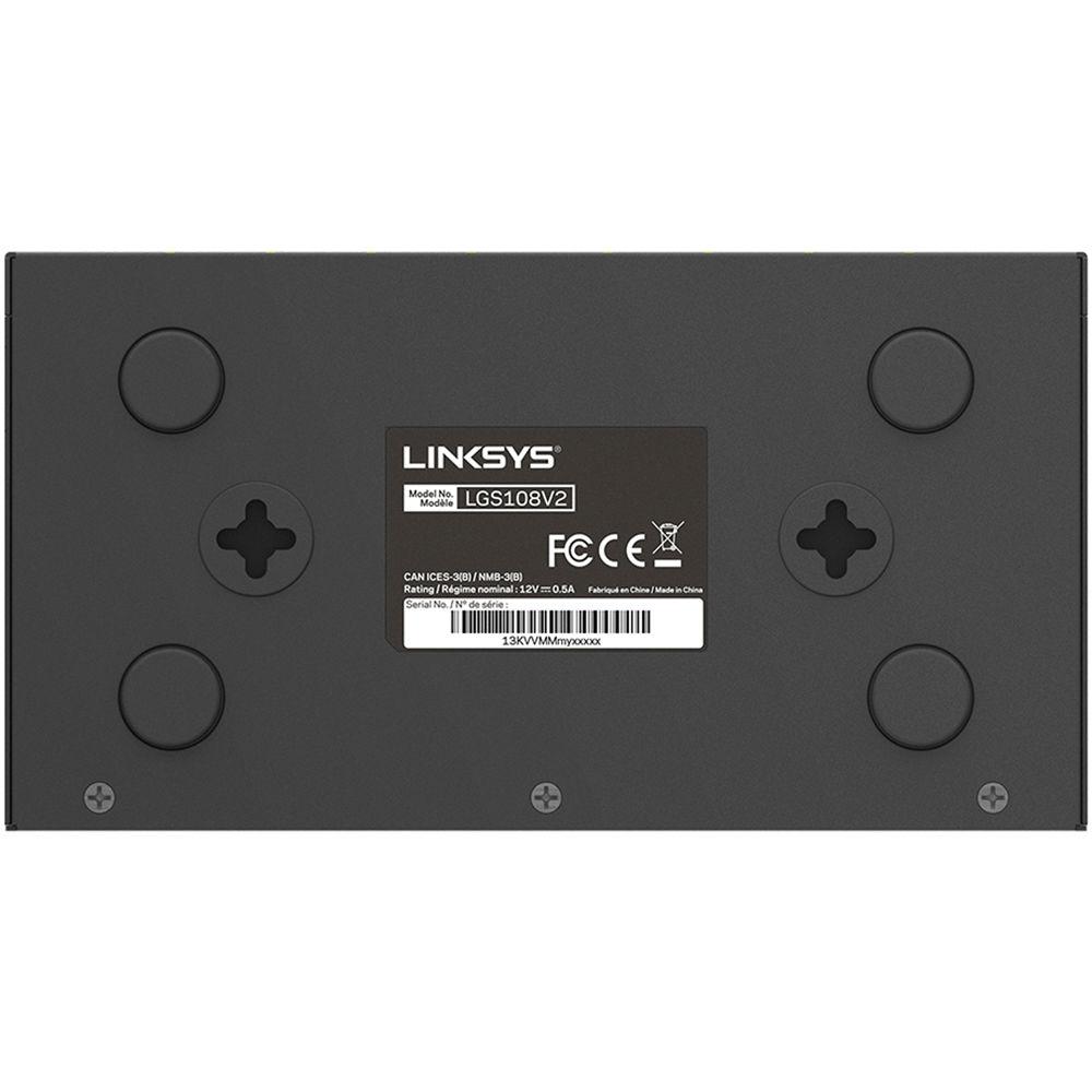 Linksys LGS108 8-Port Unmanaged Gigabit Ethernet Switch