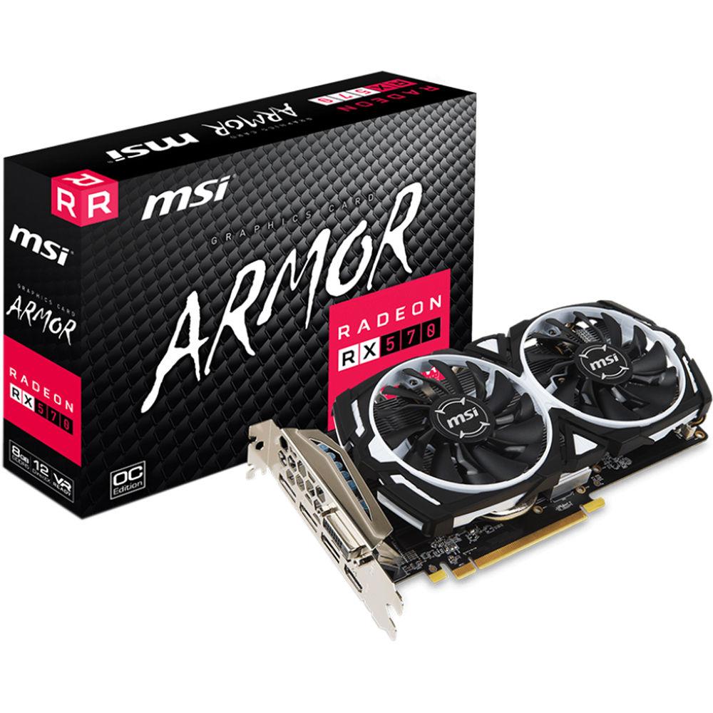MSI Radeon RX 570 ARMOR 8G OC Graphics Card