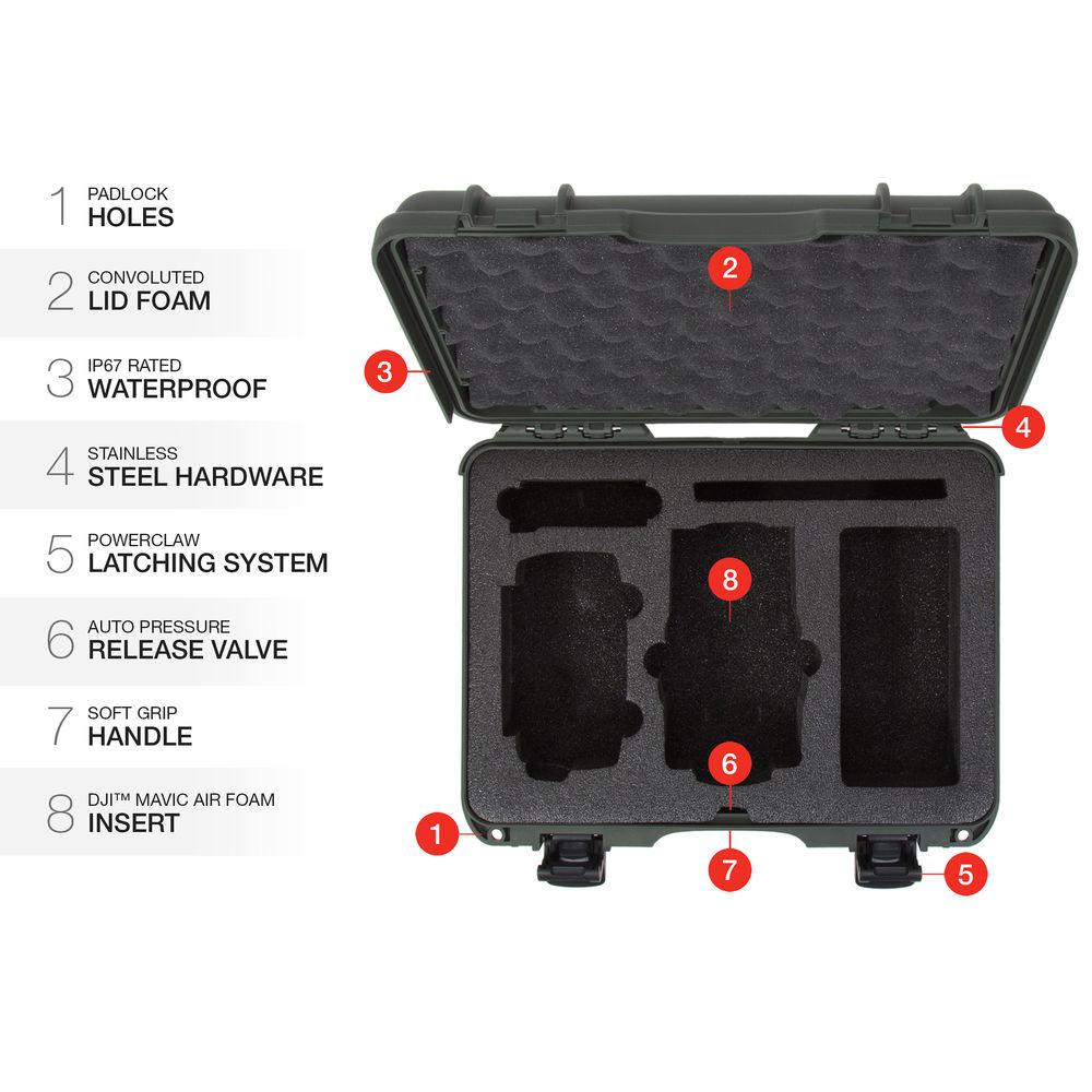 Nanuk 910 Waterproof Hard Case with Insert for DJI Mavic Air