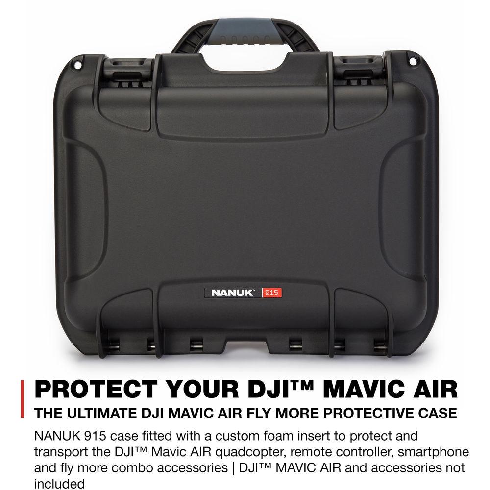Nanuk 915 Waterproof Hard Case with Insert for DJI Mavic Air Fly More Combo