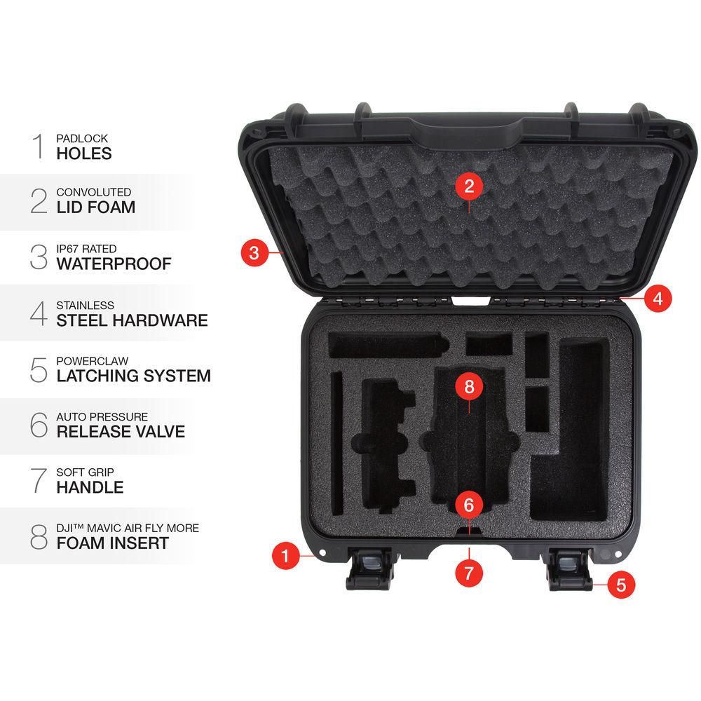 Nanuk 915 Waterproof Hard Case with Insert for DJI Mavic Air Fly More Combo