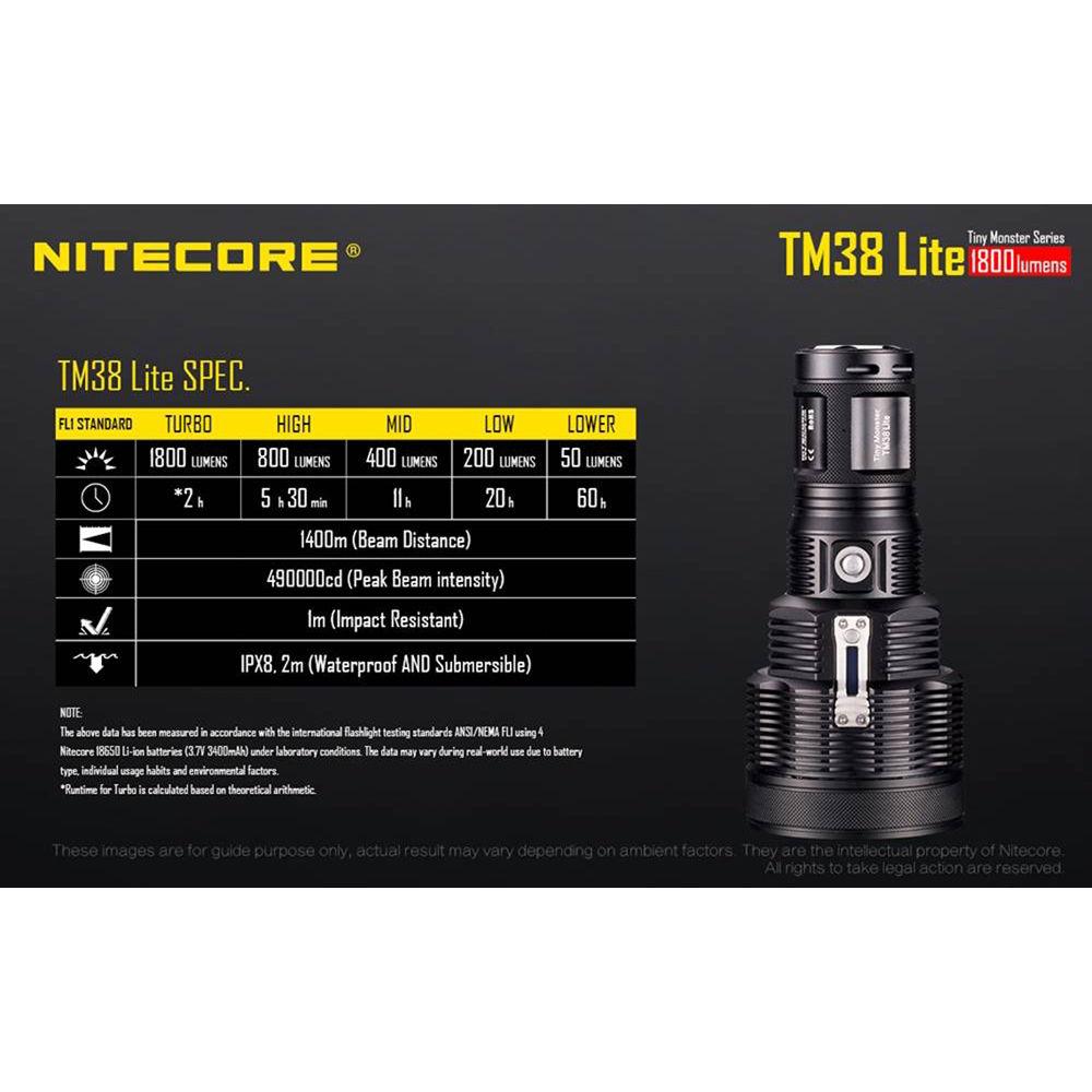 Nitecore TM38 Lite Rechargeable LED Searchlight