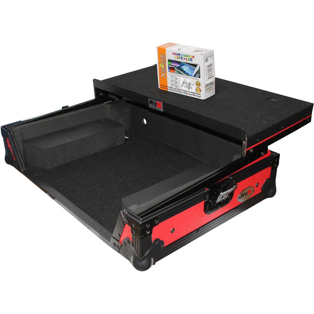 ProX XS-NS6IILT Flight Case with Sliding Laptop Shelf for Numark NS6II DJ Controller